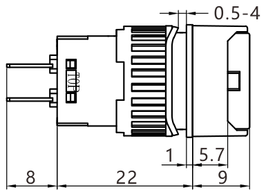 K16-281-WA2 teknik çizim yandan görünüş