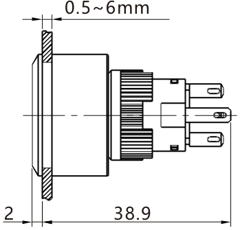 K16-G-170-RA2 teknik çizim yandan görünüş