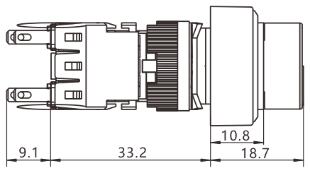 M16-5123 teknik çizim yandan görünüş