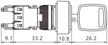 M16-6112 teknik çizim yandan görünüş