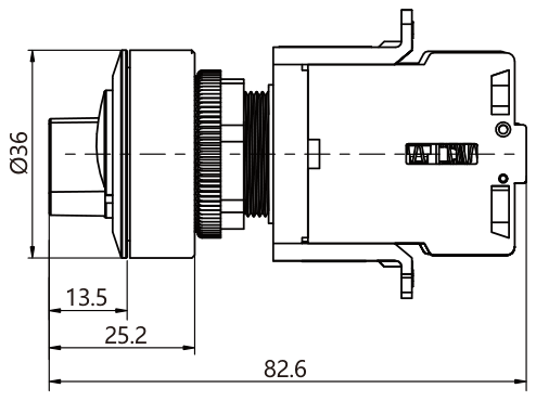 SD30-4710-2-BA2 teknik çizim yandan görünüş