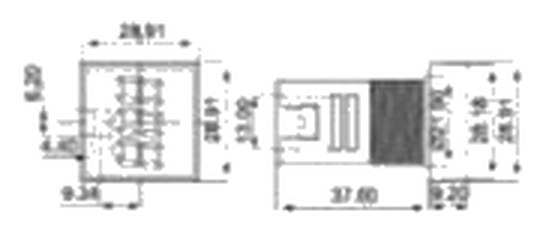 LEAGLO AD22-22VM-S dijital voltmetre teknik çizim ve ölçüler